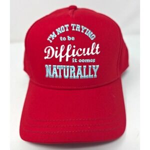 HYP Baseball Cap Mens Crimson Red Hat Embroidered Text Spellout Y2K Apparel NWT